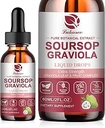 Soursop Graviola Liquid Drop - Pure Leave & Fruit Complex - 4X Efficienza - Soursop Bitters Liquid per Immunity, Liver & Antioxidant, Herbal Goodness, 1 mese di fornitura, 2 Fl Oz