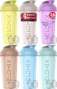 VELOMIX -6 PACK- 28 oz Protein Shaker Bottiglia per miscele proteiche - 6x Wire Whisk | Leak Proof Shaker Cup per Protein Shakes | Protein Shaker Bottle Pack | Protein Shake Cup (Pastel Power Series)