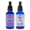 Minéraux ioniques d'Eidon gouttes liquides de silice et de zinc, 2 Fl Oz, santé immunitaire, soins de la peau, ingrédients tout-naturels, pas de couleurs artificielles ou de conservateurs