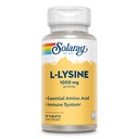 SOLARAY L Lysin - Free-Form Essential Amino Säure - Immununterstützungsergänzung mit 1000mg L-Lysin, 1000mg Vitamin C und 25mg Chelat Zink - Lab Verified, 60-Day Garantie, 30 Servierungen, 90 Tabletten