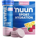 Nuun Sport Elektrolyt Tablets mit Magnesium, Kalzium, Kalium, Chloride & Natrium, Gluten Free & Vegan, Erdbeer-Lemonade, 8 Pack (80 Portionen insgesamt)