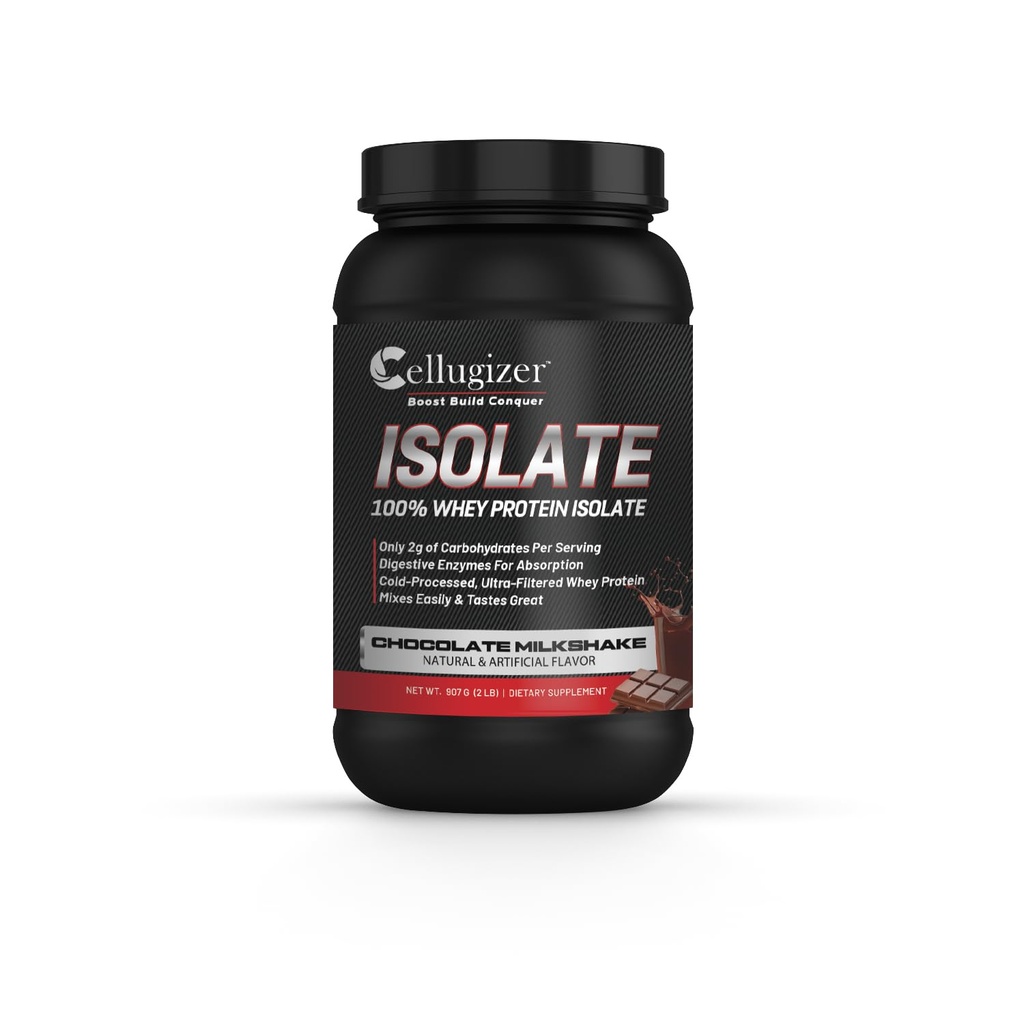 100% Whey Isolate 2lb, Proteina di cioccolato I 25g, Digestione rapida I 0g Zucchero, Carbo basso