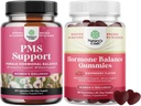 Bundle of PMS Unterstützung mit DIM, Chasteberry, Black Cohosh & Ashwagandha für Period Cramps Menopause Bloating Mood Swing und Hormon Balance Gummis unterstützen Menstrual Cycle mit Vitamin B6 & Dong Quai