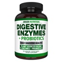 Verdauungsenzyme mit Probiotika - Multi Enzyme Nahrungsergänzung - Acidophilus Bromelain Papaya Papain Lipase & Lactase - Verbesserung der Verdauung - 120 Pillen - Arazo Nutrition
