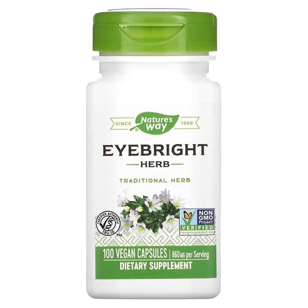 Natures Way Eyebright Herb capsula vegetariana, 100 ct