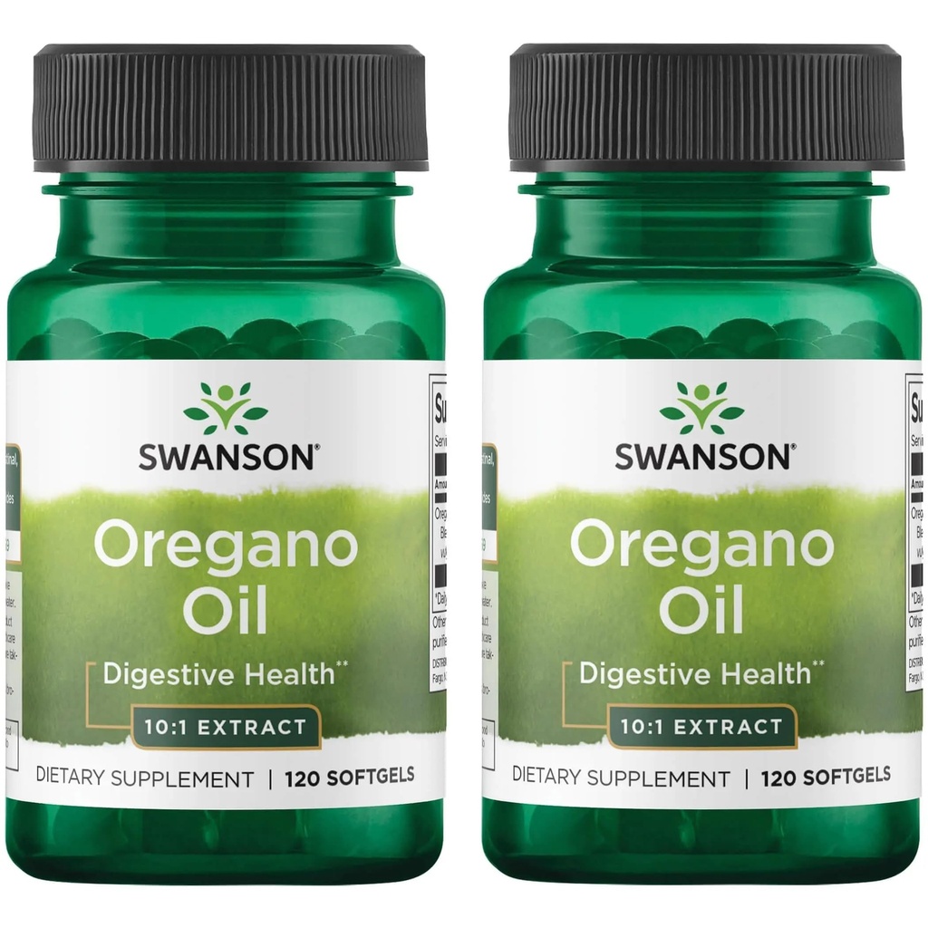 Swanson Oregano Öl 10:1 Extrakt - Natürliche Ergänzung Förderung Verdauungs- und Atemunterstützung - Unterstützt gastrointestinale System- und Urinary Tract Health - (120 Softgels, je 150mg) (2 Packung)