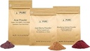 PURE ORIGINAL INGRÉDIENTS Poudre de baies, (1 lb chacune) Poudre d'açai, Poudre de baies Goji, Poudre de bleuets, Suppléments à base de plantes