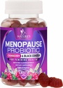 Menopause Ergänzungen für Frauen - 3 Billion CFU Natürliche Menopause Relief für Mild Hot Flashes & Nacht Sweats, PH, Vaginal Health Support Probiotics für Frauen Gummy, Probiotic Supplement - 120 Gummis
