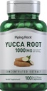 Piping Rock Yucca Root Capsule 1000mg | 100 Count | Estratto concentrato | Supplemento erbe | Non OGM, Gluten Free