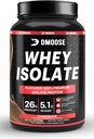 DMoose Whey Isolate Protein Pulver I 26 g Protein I 5.1g BCAAS I Gluten Free I Hilft, Muskelmasse zu halten & Verringern Erholung Zeit I Schokolade & Vanille I 30 Servierungen