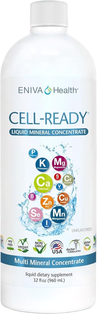 Liquido Ionic Multi Mineral Supplement (32oz) Dottore formulato. - Non aromatizzato - Zero Calories. Zero Sugar. Keto Friendly. di Eniva Health.