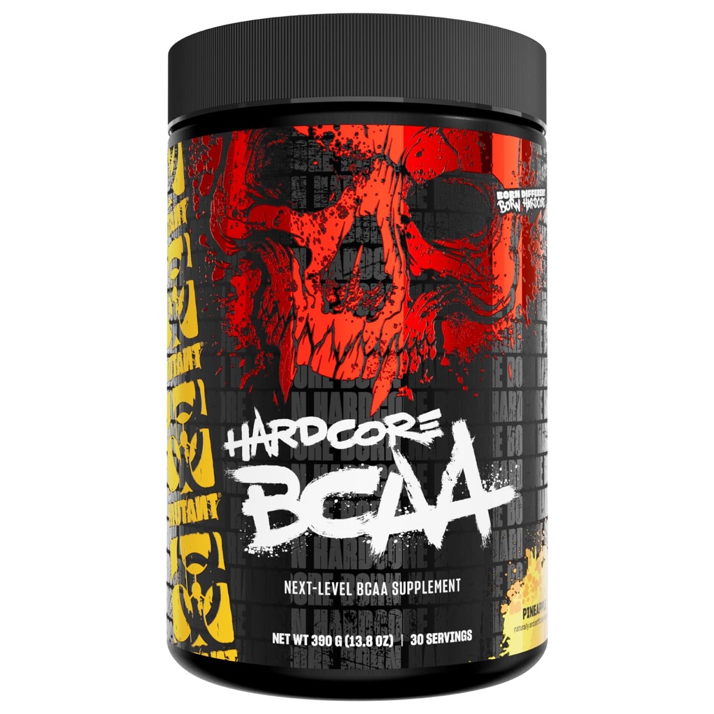 Mutant Hardcore BCAA - Pre, Intra or Post Workout – BCAA Next Level branched-Chain Amino Acids Supplement – Hydration + Recovery - 30 Serving - Pineapple