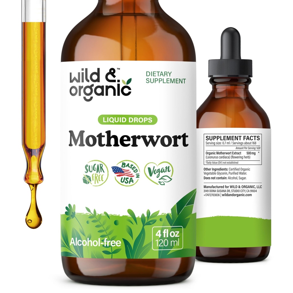 Teinture de nacre sauvage et biologique - Bonne humeur, calme, soutien global - Suppléments pour les femmes avec nacre - Vegan, sucre et extraits sans alcool - 4 fl oz