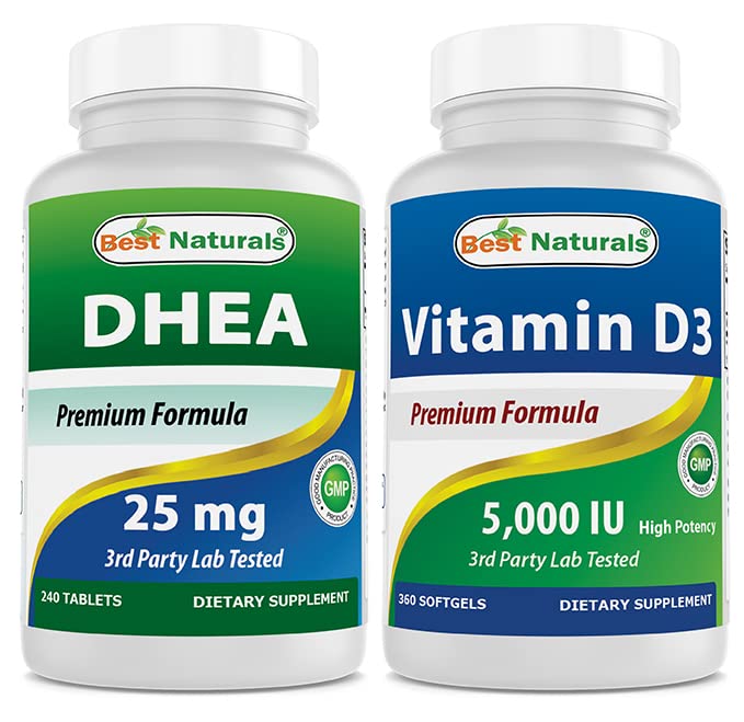Best Naturals Dhea 25mg & Vitamin D3 5000 I