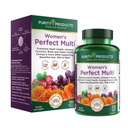 Prodotti di purezza Multivitaminico perfetto delle donne - Supporta la salute del tratto urinario, Immune, Bone + Muscolo, Capelli, Pelle, Unghie, un Probiotico Elite per la salute digestiva + di più - 120 compresse