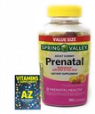 Salute Prenatale degli adulti della valle di primavera DHA e acido folico, frutta, 190 Gummies + guida alle vitamine Integratori del libro