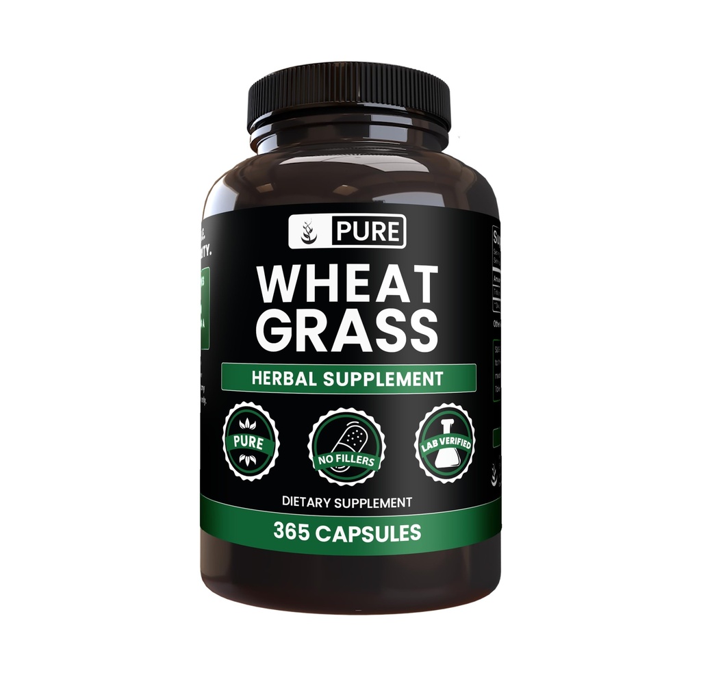 Pure Original Ingredients Wheat Grass (365 Capsules) No Magnesium Or Rice Fillers, Always Pure, Lab Verified