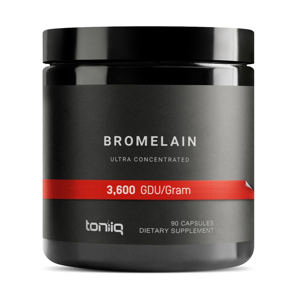 Ultra High Strength Bromelain 1000mg - 3600 GDU/Gram - Hochkonzentriert und bioverfügbar - Third-Party Geprüfte Formel - 90 Vegetarische Kapseln - 45 Servierungen pro Container - Bromelain Supplement