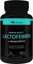 ML Naturals Lactoferrin 300 mg 60 capsule vegetali Supporta un sistema immunitario sano e assorbimento di ferro, NSF-Certified & cGMP-Compliant