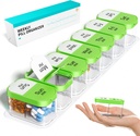Odaro Extra Large Weekly Pill Organizer 2 fois par jour, Pill Box 7 Jour Am Pm pour tenir la médecine quotidienne vitamine et suppléments - vert