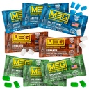 MEG - Énergie militaire Gum=100mg de caféine par pièce + Augmenter l'énergie + Augmenter la performance physique + Multi-arômes de menthe arctique , de sperarmint et de cannelle + 8 paquets (40 Nombre)