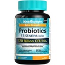 Probiotici NewRhythm 120 miliardi di CFU 36 Strains, 3-in-1 Probiotici con Prebiotici & Enzimi, Probiotici per Donne & Uomini, Vegan Targeted Release Supplement, 60ct