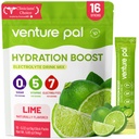 Venture Pal Sugar Free Electrolyte Powder Packets - Liquid Daily IV Hydration Packets | Electrolytes Drink Mix with 5 Vitamins & 7 Electrolytes | Keto Friendly | Non-GMO | Certified Vegan | 16 Sticks