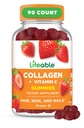 Lebensfähige Collagen Peptide Gummie | 100mg mit Vitamin C | Great Tasting Collagen Supplements | Vegetarische Haarhaut und Nails Gummie | Collagen Gummie für Erwachsene, Männer, Frauen | 90 Gummie