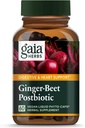 Gaia Herbs Ginger-Beet Postbiotic - Ergänzung für Gut & Herz-Gesundheitsunterstützung - Hergestellt mit Organic Fermented Beets & Ginger - Frei von Dairy, Soy & Gluten - 60 Vegan Capsules (30 Portionen)
