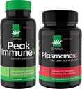 Daiwa Peak Immune 4 - Natural Immune System Booster + Daiwa Plasmanex 1 – Integratore di circolazione sanguigna