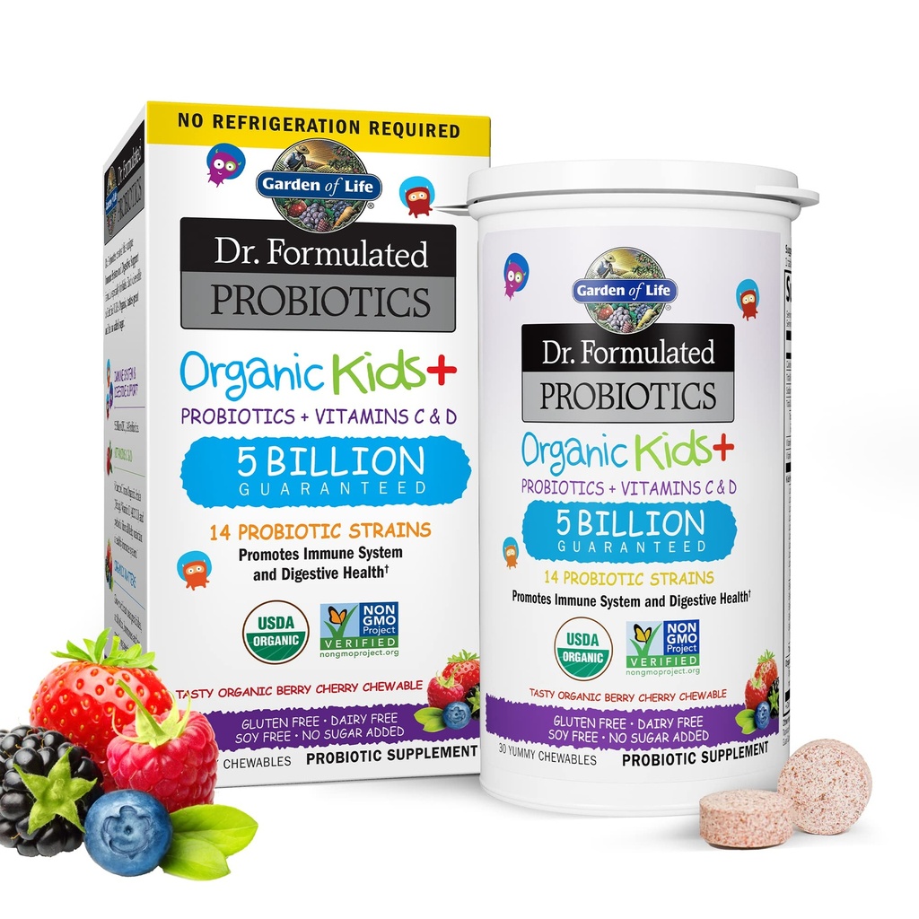 Jardin de la vie Vitamine Code Femmes Multi 120 Capsules & Dr Formulé Bio Kids+ Probiotique 30 Nourriture Bundle