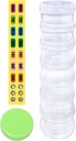 7 Day Pill Organizer Case Stackable Weekly Suppléments Vitamines Pills Holder Dispenser Transparent extra clair avec étiquette et un autre lids- Large