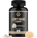 Organic Lions Mane Capsules Integratore alimentare Premium Organic Lions Mane Mushroom Extract | 90 Capsule