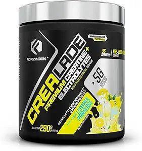 Forzagen CREA-Lade 35 Servierungen, Premium Creatine Monohydrat mit Elektrolyten Flavored Lemonade Paradise