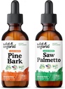 Teinture d'écorce de pin sauvage et biologique 2 fl oz & Saw Palmetto Teinture 2 fl oz