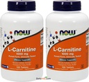 JETZT Lebensmittel L- Carnitin Tartrat 1000mg, 100 Tabletten (Pack von 2)
