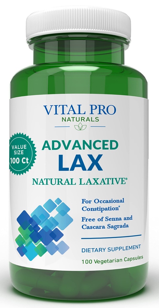 Vital Pro Naturals - Fortgeschrittene Lax Natural Laxative Formel 100 Kapseln