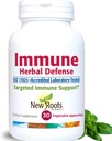 Supplément de défense à base de plantes immune (200mg) avec champignons Reishi, Astragalus Andrographis, Extrait à base de plantes multiples avec mûre, Echinacea (30 capsules)