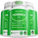 Rosabella Moringa Capsules - Pure Moringa Poudre, Énergie, Peau, Immune et Gut Santé Superfood, Riche en antioxydants, Vitamines essentielles et acides aminés, Supplément naturel vert Superfood - 180 Compte