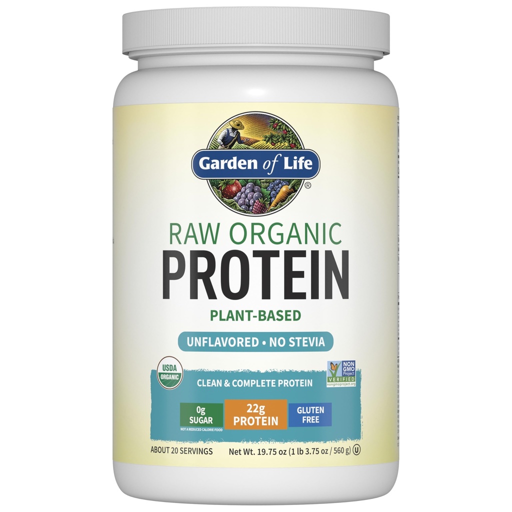 Garten des Lebens Organisches Veganproteinpulver, Pflanzenbasiert & BCAAs, Organisches Proteinpulver mit Probiotika & Enzymen, Non-GMO, Glutenfreie Lactosefrei 1.2 LB