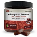 KSM-66 Ashwagandha Gummies - 600mg Bio-Root-Extrakt per Servieren - Delicious Natural Apple-Berry Flavor | Unterstützt Entspannung, Fokus, & Energie (60 Gummi)