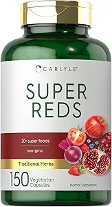 Carlyle Super Reds Capsule | 150 Count | Superfoods Supplemento | Vegetariano & Non OGM