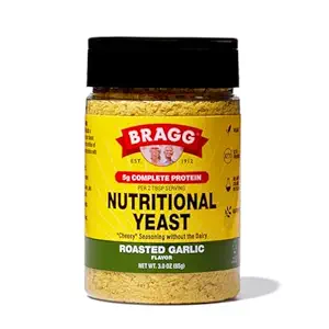 Bragg Nutritional Yeast Roasted Aglio Condimento - 3 oz - Dairy-Free Parmesan Cheese Sostituto - Perfetto per Insalate, Pasta, Popcorn e altro
