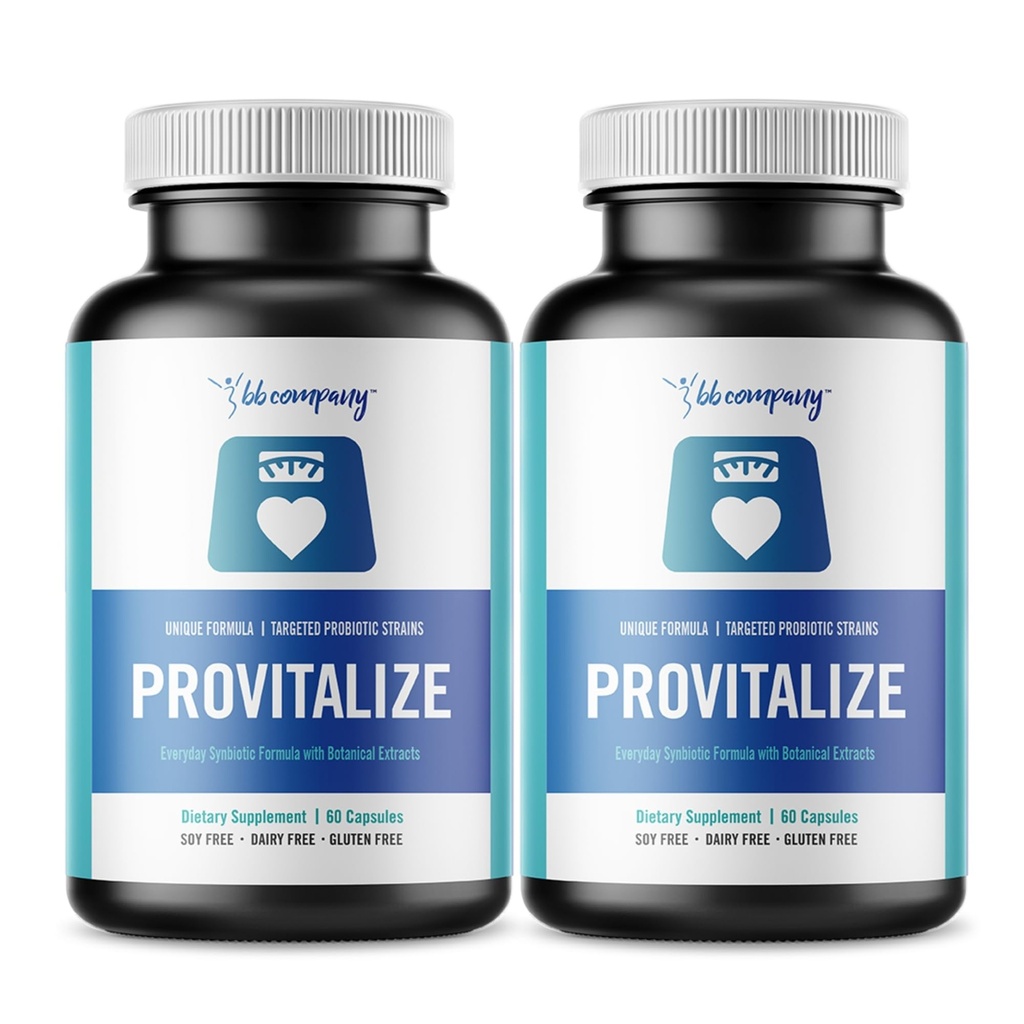 BB Company Provitalize (probiotiques pour les femmes, ménopause) Joint Support, Sexy Midsection Curves, santé digestive, ménopause Bloat (ménopause) Turmeric Curcumin Moringa (ménopause) Packaging Vary (ménopause) 2 Pack