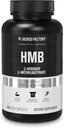 Jacked Factory Essentials Capsules HMB - Suppléments HMB pour la croissance musculaire maigre, la prévention de la décomposition musculaire pendant la calorie-déficits, et l'amélioration de la récupération musculaire - 120 Capsules Veggie