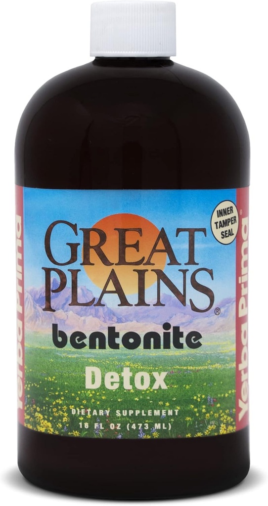 Yerba Prima Liquid Great Plains Bentonite Clay - aus der antiken vulkanischen Asche - natürliche Mineralergänzung