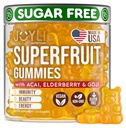 Joyli Superfruit-Gummien - Sugar-Free Fruit Multivitamin Gummis für Erwachsene - Natürliche Gummy Vitamine für Frauen & Männer mit Goji, Elderberry, Vitamine A, C, D & E - Unterstützt Immunität, Verdauung & Energie