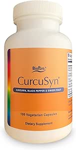 BioPure CurcuSyn – Curcumin-Ergänzung aus Kurkuma, Ingwer, Schwarzer Pfeffer, &amp; Trauben zur Unterstützung von Mikrobiome Balance, Gastrointestinal, Immune, Leberfunktion, & Gesamt Wellness – 100 Kapseln