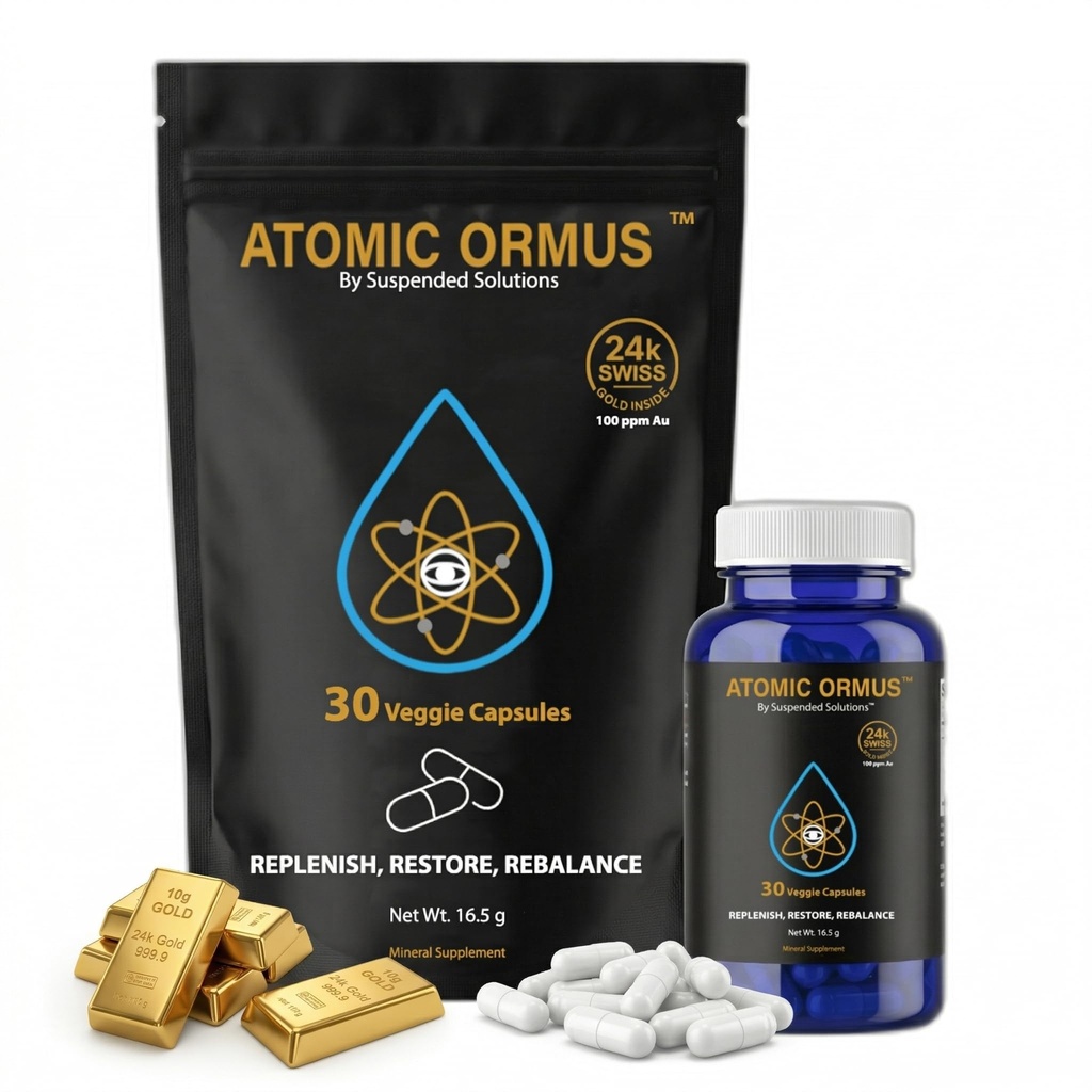Atomic ORMUS - Capsules - MONATOMIC Gold Capsules - 100% Pure ORMUS Powder - 100% Vegan - ormus Gold, Monatomic Gold,(30 Capsules)