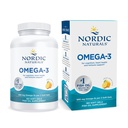 Nordic Naturals Omega-3, Lemon Flavor - 180 Soft Gels - 690 mg Omega-3 - Fish Oil - EPA & DHA - Immununterstützung, Gehirn & Herzgesundheit, Optimale Wellness - Non-GMO - 90 Servietten
